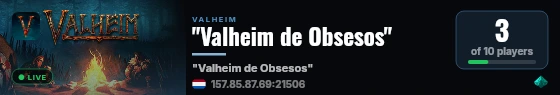 "Valheim de Obsesos" live status badge