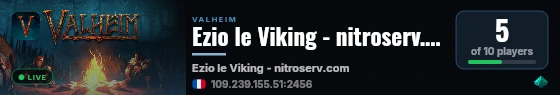 Ezio le Viking - nitroserv.com live status badge