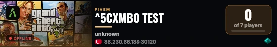 ^5CXMBO TEST live status badge