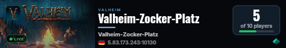 Valheim-Zocker-Platz live status badge