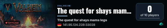 The quest for shays mams legs live status badge