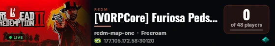 [VORPCore] Furiosa Peds Redm live status badge