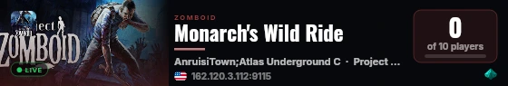Monarch's Wild Ride live status badge