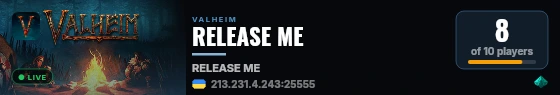 RELEASE ME live status badge