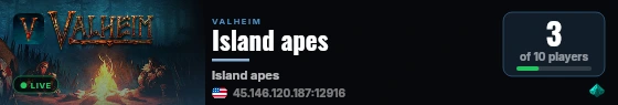 Island apes live status badge