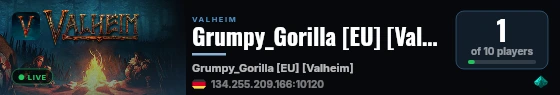 Grumpy_Gorilla [EU] [Valheim] live status badge