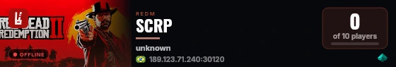 SCRP live status badge
