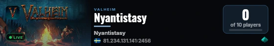 Nyantistasy live status badge