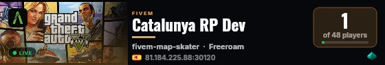 Catalunya RP Dev live status badge