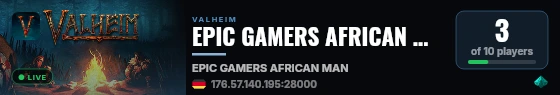 EPIC GAMERS AFRICAN MAN live status badge