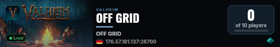 OFF GRID live status badge