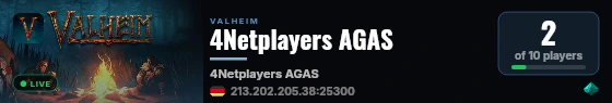 4Netplayers AGAS live status badge