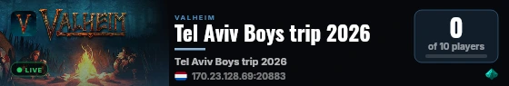 Tel Aviv Boys trip 2026 live status badge
