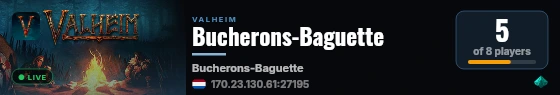Bucherons-Baguette live status badge