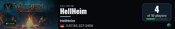 HellHeim live status badge