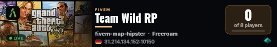 Team Wild RP live status badge