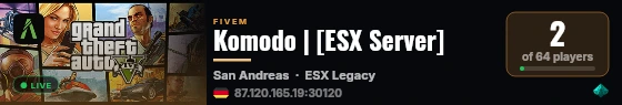 Komodo | [ESX Server] live status badge