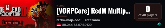 [VORPCore] RedM Multiplayer live status badge