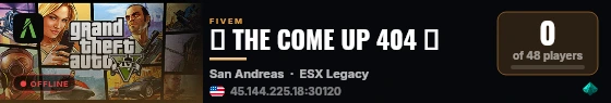 💗 THE COME UP 404 💗 live status badge