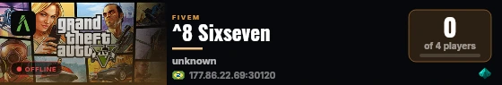 ^8 Sixseven live status badge