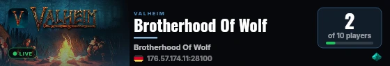 Brotherhood Of Wolf live status badge