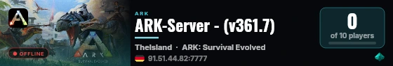 ARK-Server - (v361.7) live status badge