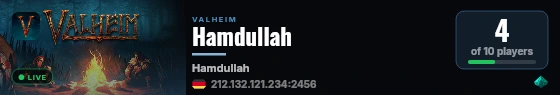 Hamdullah live status badge