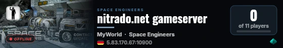 nitrado.net gameserver live status badge