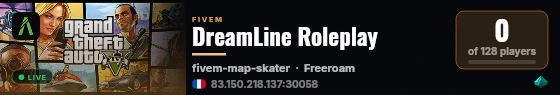 DreamLine Roleplay live status badge