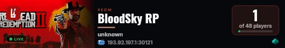 BloodSky RP live status badge