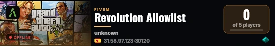 Revolution Allowlist live status badge
