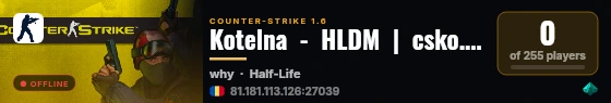 Kotelna  -  HLDM  |  csko.cz live status badge