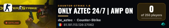 ONLY AZTEC 24/7 | AWP ON live status badge