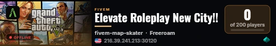 Elevate Roleplay New City!! live status badge