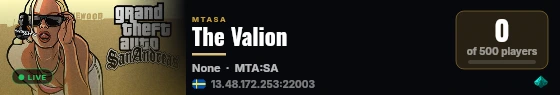 The Valion live status badge