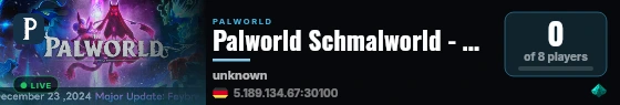 Palworld Schmalworld - Sag ich immer live status badge