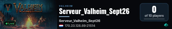 Serveur_Valheim_Sept26 live status badge