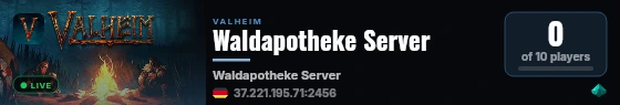 Waldapotheke Server live status badge