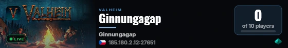 Ginnungagap live status badge