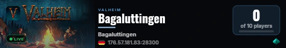 Bagaluttingen live status badge