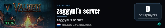 zaggynl's server live status badge