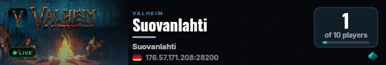 Suovanlahti live status badge