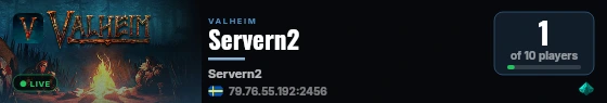 Servern live status badge
