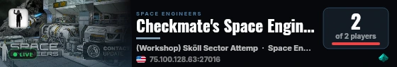 Checkmate's Space Engineers Server live status badge