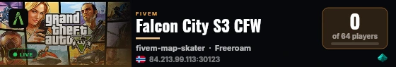 Falcon City S3 CFW live status badge