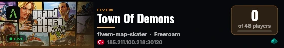 Town Of Demons live status badge