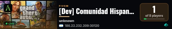 [Dev] Comunidad Hispano Season 8 live status badge