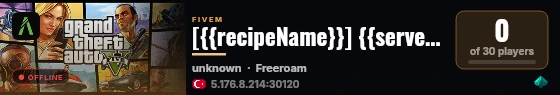 [{{recipeName}}] {{serverName}} live status badge