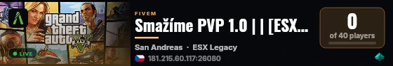 Smažíme PVP 1.0 | | [ESX Legacy] live status badge
