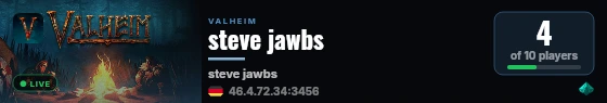 steve jawbs live status badge